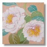 椿（つばき）　日本画　１ Camellias- Japanese painting